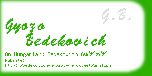 gyozo bedekovich business card